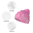 thumbnail image 3 of Lsque Breast CancerN Ribbons Awareness Pattern Knitted Beanie, Unisex Winter Hat, Knit Hat Winter Beanies Thick Fisherman Beanies Cuffed Plain Skull Caps, 3 of 6