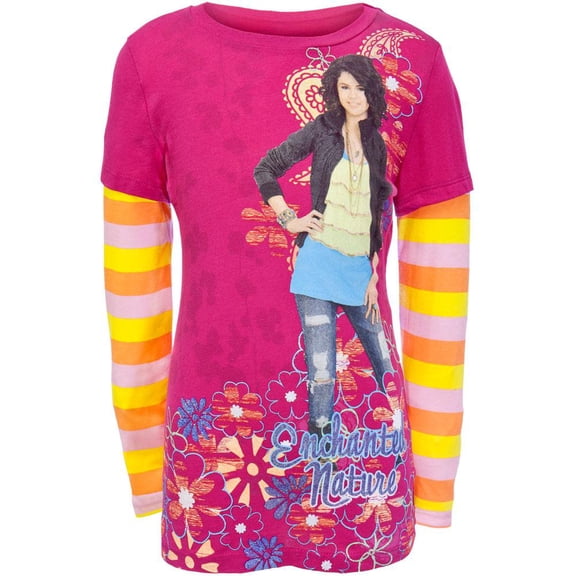 Wizards Of Waverly Place - Enchanted Girls Youth 2fer Long Sleeve T-Shirt - Youth Medium
