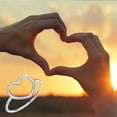 thumbnail image 4 of MUNDELL 925 Sterling Silver Simple Heart Finger Rings for Women Statement Jewelry, 4 of 7