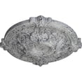 thumbnail image 3 of Ekena Millwork 17 3/8"OD x 1 3/4"P Hamilton Ceiling Medallion (Fits Canopies up to 3 3/4"), Hand-Painted Ultra Pure White Crackle, 3 of 6