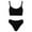 Black, variant on Women Sexy Lingerie Set 2 Piece Female Push Up Bra and Panty Set Strappy Bralette Underwear Sleepwear Nightwear "2XL,White"