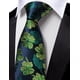 thumbnail image 4 of Corbata Barry.Wang Floral Azul Marino y Verde 150 cm x 8.5 cm, 4 of 9