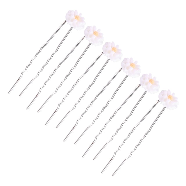 FOMIYES 16Ud Horquillas Para El En Resina Con De Margaritas Amarillas Distintivas