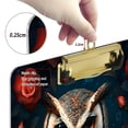 thumbnail image 4 of Plastic Clipboard Acrylic Hanging Clip Board with Gold Low Profile Office School Supplies 12.5x9 Cool Owl with Rose, 4 of 9
