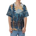 thumbnail image 2 of Scrubs for Men Chest Pocket V-Neck Short Sleeve Printed Shirts Work Wear Uniform Daily Wear Tops, 2 of 4