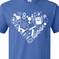 thumbnail image 4 of Inktastic Science Heart Beaker, Book, DNA and Microscope T-Shirt, 4 of 5