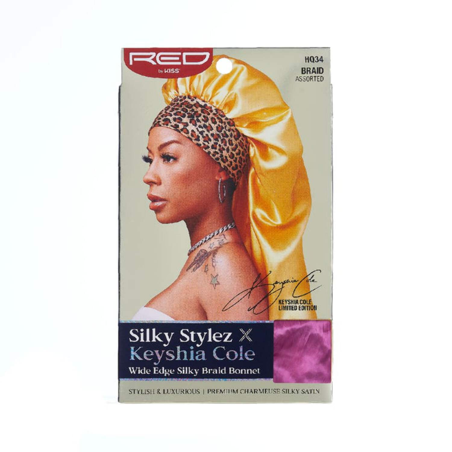 【セール】 Red Silky Edge Wide Cole Keyshia X Stylez Silky Kiss by 帽子