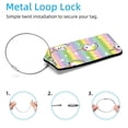 thumbnail image 2 of Square 2Pack PU Leather Unicorn Cruise Luggage Tag with Privacy Cover and Stainless Steel Ring - Suitable for Travel Handbags Backpacks Luggage Tags, 2 of 6