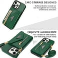 thumbnail image 4 of Nalacover for iPhone 16 Pro Max Zipper Wallet Case,Luxury PU Leather Back Soft TPU Magnetic Buckle Flip Card Pocket Shockproof Slim Cover with Adjustable Crossbody Shoulder Strap,Green, 4 of 8