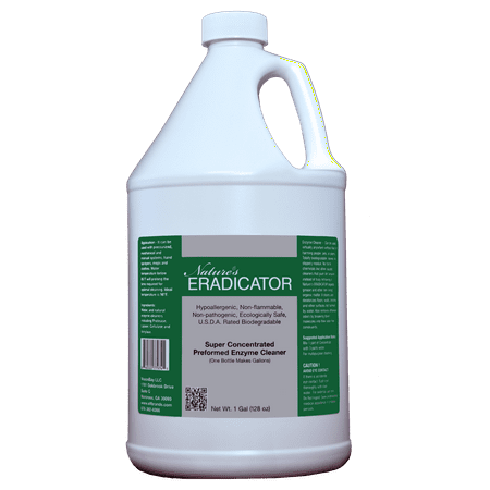Nature's ERADICATOR Multi-Purpose Preformed Enzyme Cleaner / Concentrated 128 Oz  (1 Gallon) / Odor Free, Green, Safe, and Natural Enzymatic Cleaning Solution for Home and