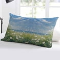 thumbnail image 5 of Spring Floral Throw Pillow Cover 20 x 36 Inch Decorative Pillow Cover White Green Flowers Modern Oil Painting Art Lumbar Pillowcase Seasonal Rectangle Cushion Case for Couch Sofa Bed Living Room, 5 of 7
