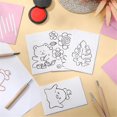 thumbnail image 4 of 12pcs Pink Carving Blocks Stamp Making Kits for Printing, Printing, 4 of 5