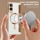 thumbnail image 5 of For Samsung Galaxy S25 Edge Case Compatible with MagSafe RFID Blocking Leather Phone Cover - Dark Pu, 5 of 5