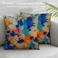thumbnail image 3 of Shiartex Blue and Orange Paint Splatter Throw Pillow Covers Pillowcase for Bedroom Aesthetic Cushion Cover Home Decor Dormitory College Living Room Bed Sofa Couch, 3 of 5