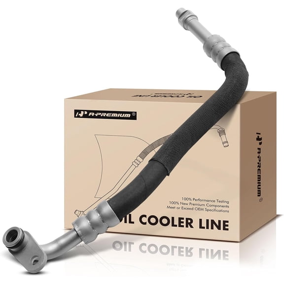 A-Premium Inlet Engine Oil Cooler Line Hose Assembly Compatible with BMW E60/E61 Series 535i 2008-2010, 535i xDrive 2009-2010, 535xi 2008
