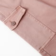 thumbnail image 5 of KIDSCOOL SPACE Various Colors Toddler & Big Child Wide-leg Cargo Jeans, 18M-14T Ribbed Waist Denim Pants,Pink,4-5 Years, 5 of 6