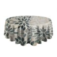 thumbnail image 5 of Round Waterproof Tablecloth 60×60 Inch, Boho Style Reusable Indoor/Outdoor Durable Table Cover for Party Kitchen Dinner Room Decor, 5 of 6