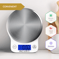 thumbnail image 5 of INEVIFIT DIGITAL KITCHEN SCALE, Highly Accurate Multifunction Food Scale 13 lbs 6kgs Max, Clean Modern White with Premium Stainless Steel Finish. Includes Batteries & 5-Year Warranty - White, 5 of 8