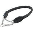 thumbnail image 2 of Rolled Genuine Leather Martingale Dog Collar Choker Black 7 Sizes (#1 - Neck Circumf.: 7"-8.5"), 2 of 2