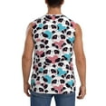 thumbnail image 4 of Haiem Men's Heart Panda Print Tank Tops Summer Sleeveless Cut Off Workout T-Shirts Fitness Vest Athletic Undershirts-Large, 4 of 8