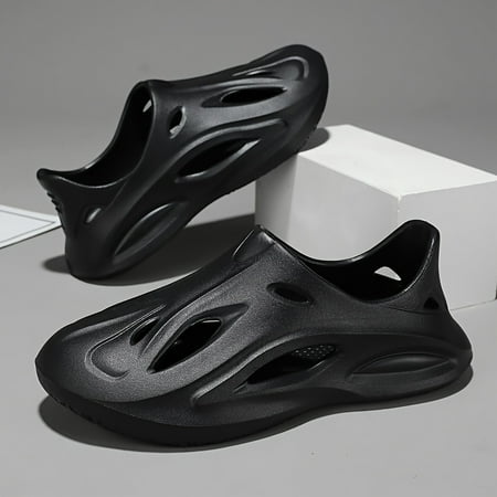 

Men s Solid Slip On Breathable Clogs Comfy Non Slip Casual Slide