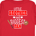 thumbnail image 4 of Inktastic Little Brother and Biggest Fan Baseball Glove and Bat Boys Long Sleeve Toddler T-Shirt, 4 of 5
