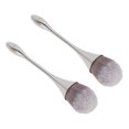 thumbnail image 3 of 2 cepillos para polvo para decoración de uñas, cerdas suaves, mango ergonómico, cepillo multiusos para polvo para uso en manicura, plateado, 3 of 5