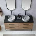 thumbnail image 5 of Trento 60" Double Concrete Sink Bath Vanity in North American Oak with Mirror, 5 of 12