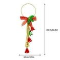 thumbnail image 3 of VBXOAE Christmas Holiday Themed Doorknob Door Hanger With Jingle Bells Christmas Bells Christmas Tree Decorations Shopping Mall Window Holiday Double Bell Hanging Ornaments 11.8inch, 3 of 4