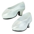 thumbnail image 2 of Sophia's Sparkling High Heels with Closed Toes and Glitter Platform Pumps for 18 Inch Dolls, Silver, 2 of 4