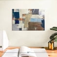 thumbnail image 3 of Elephant Stock Abstract Domain Wall Art - Horizontal Canvas Wall Art - Living Room Wall Decor - Abstract Canvas - Beige And Blue Decor - 12" x 8", 3 of 8