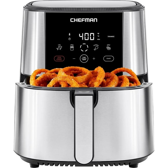 Chefman Turbofry Touch XL 8 Qt. Air Fryer With Digital Controls - Stainless Steel