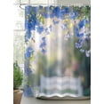 thumbnail image 2 of Shower Curtains Blue Flower Bath Curtain Spring Landscape Waterproof Bathroom Shower Curtain Set with Hooks Decoration 72 x 84 Inches, 2 of 7