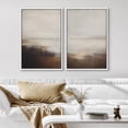 thumbnail image 3 of IDEA4WALL Framed Canvas Print Wall Art Set Abstract Neutral Landscape Subtle Brown and Gray Tones Modern Minimalist Style Digital Art Relax/Calm Contemporary for Home Decor - 16"x24"x2 White, 3 of 5