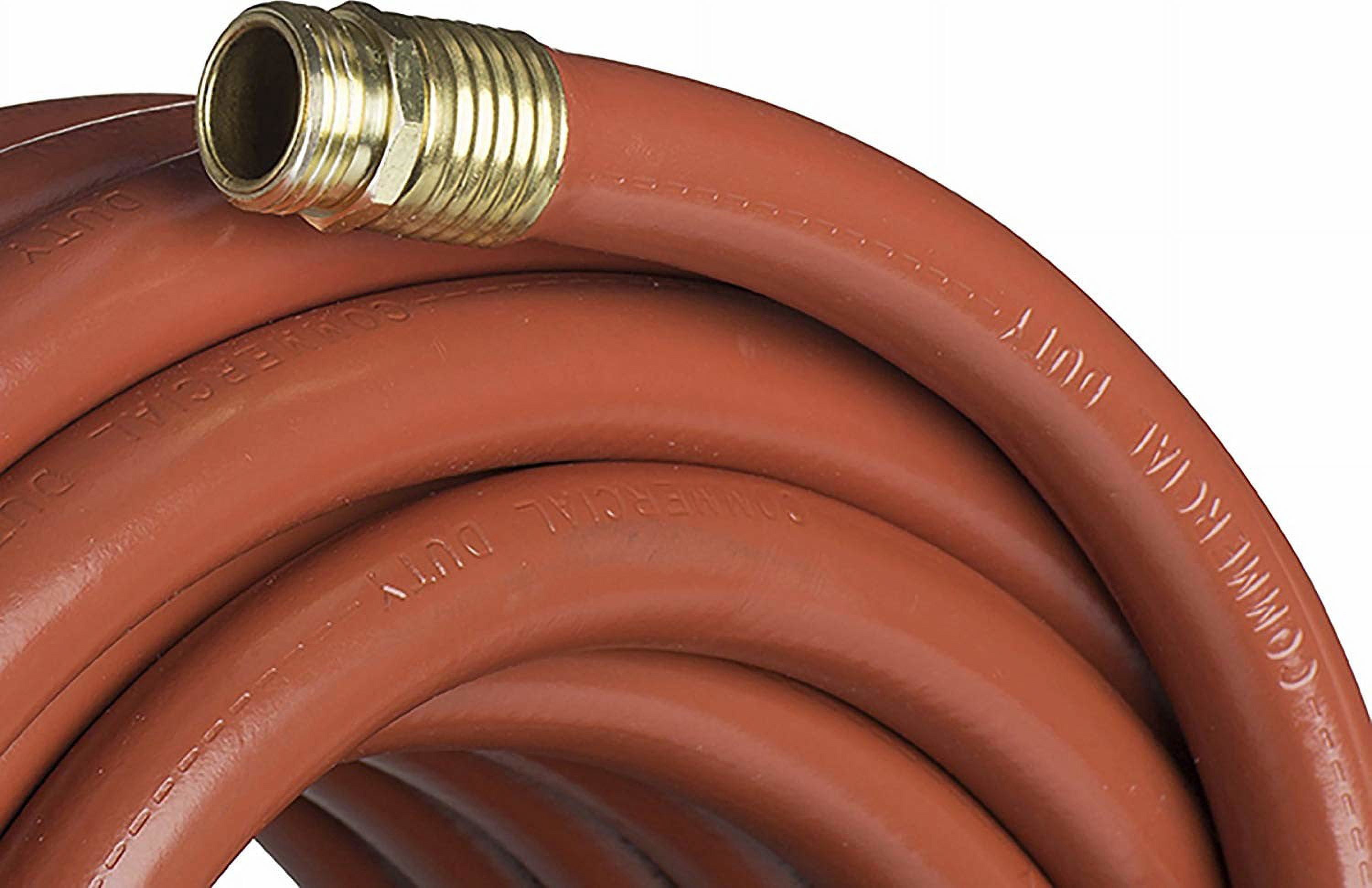 3/4 in ID x 100 ft L Garden Hose, PVC Tube, Red, Aluminum x Aluminum Fitting