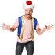 thumbnail image 4 of Disfraz de personaje del juego de Halloween, disfraz de cosplay del Reino Champiñón, disfraz de Capitán Chino con cabeza de hongo de punto rojo, 4 of 5