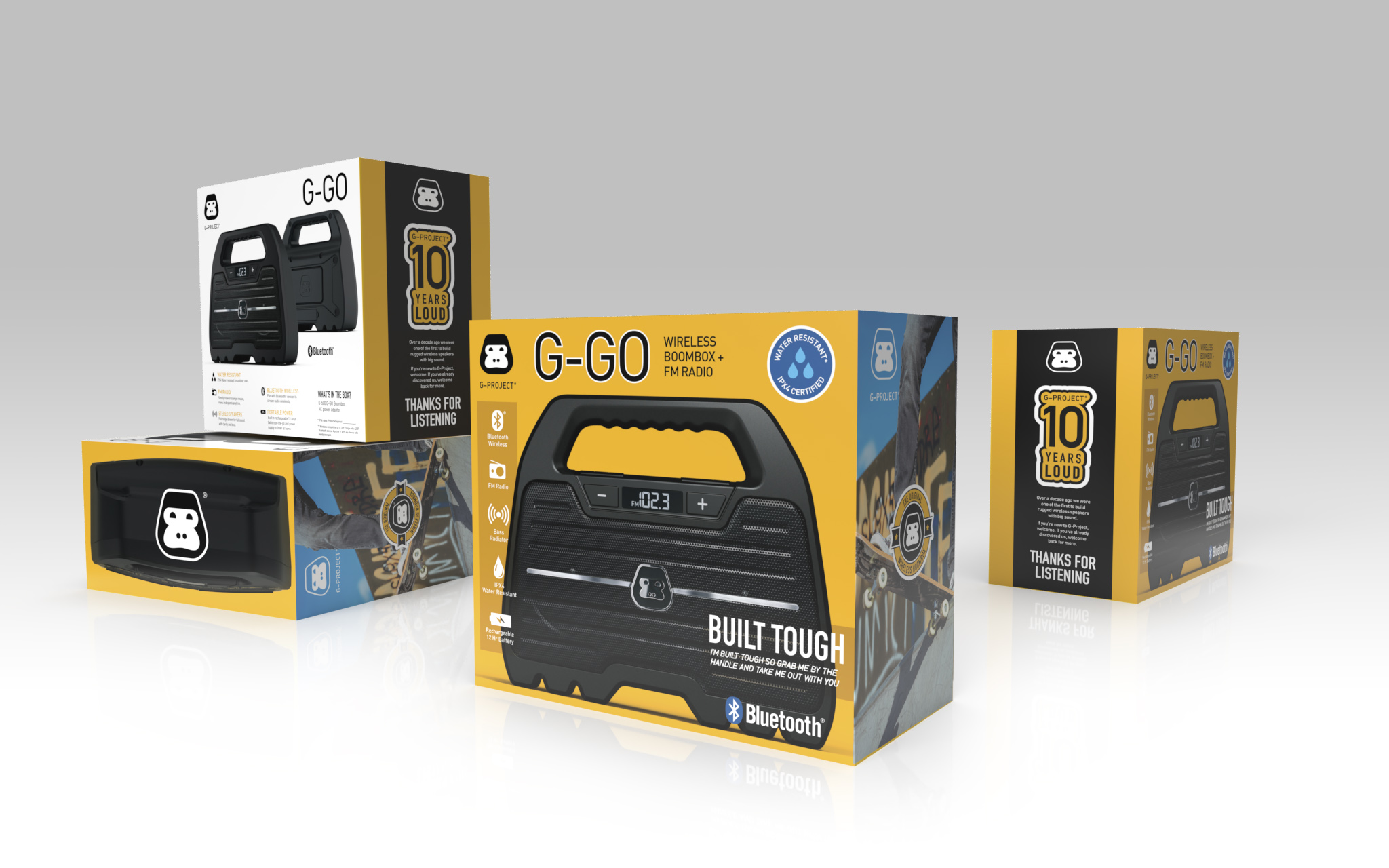 G-Project G-GO Rugged Bluetooth Boombox with FM Radio photo 7