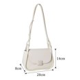 thumbnail image 3 of Bolso de hombro para mujer, bolso de mano a la moda para mujer, bolso cruzado informal, bolso para eventos, desplazamientos, viajes de calle, negocios Blanco, 3 of 10