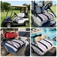 thumbnail image 6 of Golf Cart Seat Covers for 2 Seater, Pink Navy Blue Striped Soft Microfiber Cart Seat Towel Blanket, Farmhouse Stripe Art Absorbent Breathable Non Slip Bench Seats Protector for Golf Course 51"x31", 6 of 9