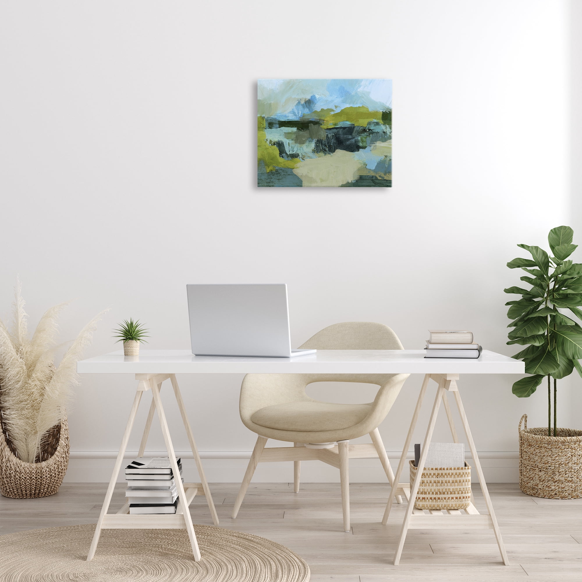 Stupell Industries Expressive Landscape Abstract Abstract Painting Wrapped Canvas Art Print Wall Art, 20 x 16
