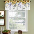 thumbnail image 4 of 2 Pack Valances for Windows, Sunflowers Window Valances for Living Room/Bedroom/Bathroom, Yellow Purple Floral Watercolor Botanical Farmhouse Light Filtering Kitchen Curtain Valance 42"W x18" L, 4 of 9