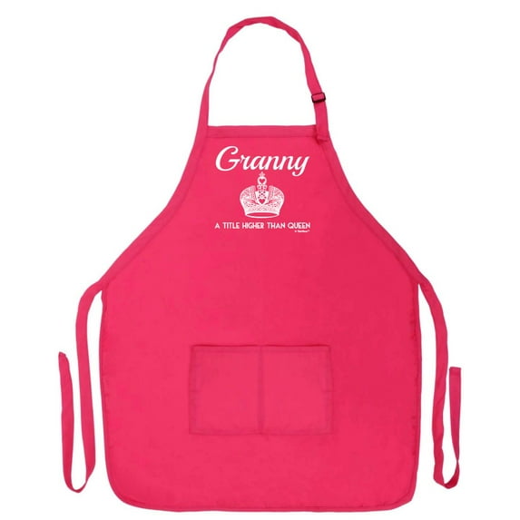 ThisWear Mother's Day Gift Granny a Title Higher Than Queen Two Pocket Apron Heliconia