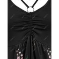 thumbnail image 3 of Camiseta Acanalada Diseño Impreso Floral Tamaño Grande Rosegal Mangas largas de talla grande, 3 of 5