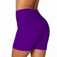 thumbnail image 4 of Outfmvch Biker Shorts Women Tummy Control Womens Plus Size Shorts Butt Lifting Leggings for Women Shorts Large Sized Cotton Sports Shorts Pants and Leggings Exercise Shorts for Women Purple 3xl, 4 of 8
