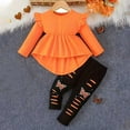 thumbnail image 2 of zbxnLI Kids Toddler Girls Clothes Fall Outfits Ruffle Long Sleeve Shirts Tops Butterfly Pants Fall Winter Sets, 2 of 8