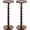 Dark Walnut - 2 Pack, variant on Solid Wood Drink Table, Rubber Wood Small Round Side Table for Small Spaces, Martini Tables, Pedestal End Tables for Living Room, Bedroom, Corners, and Office (White, 9.4 inch)
