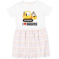 thumbnail image 3 of Inktastic Construction Truck I Love Diggers Girls Toddler Dress, 3 of 5