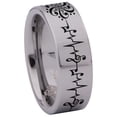 thumbnail image 3 of Treble Clef Tungsten Carbide Ring, 3 of 9