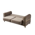 thumbnail image 4 of Velvet Upholstered, Square Arms - Seamlessly Turns to Bed - For Daily Use in Living - Gold Detailing for Sophistication, 4 of 6