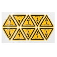 thumbnail image 1 of WHAMVOX 10Pcs Self Adhesive Electric Shock Sign Yellow High Visibility Warning Sign for Safety, 1 of 5